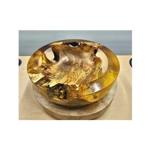 Cuenco Decorativo Hecho a Mano, Libre de BPA, de Resina Epoxi y Madera de Acacia, con Forma de Madera Orgánica y Detalles de Resina, para Decoración del Hogar y Restaurantes - Product Image 2