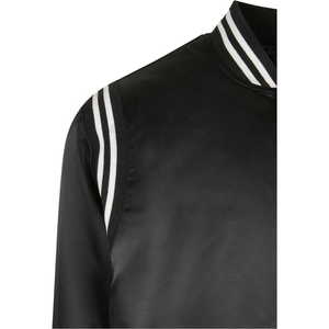 Chaqueta Varsity de Satén Blanca de Manga Larga, Chaqueta Universitaria de Béisbol Tipo Letterman, Chaqueta Varsity de Satén a Precio Económico, OEM - Product Image 3