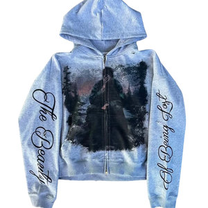 Sweat à capuche oversize de qualité supérieure en coton épais et doux avec impression en relief pour homme – Confort optimal - Product Image 6