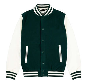 Chaqueta Varsity Blanca al por Mayor para Hombre - Chaqueta Bomber Universitaria Personalizada con Sublimación - Product Image 1
