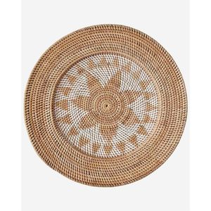 En gros, Set de table rond en rotin naturel tressé fait main, style bohème, pour cuisine et salle à manger, résistant à la chaleur, sous-plat tressé - Product Image 1