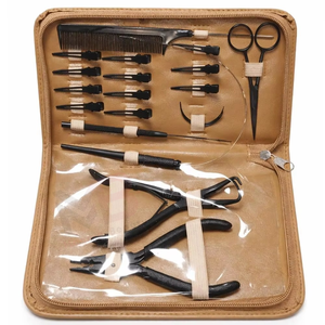 Kit d'outils pour extensions de cheveux en acier inoxydable de qualité chirurgicale, couleur mate personnalisée, professionnel, pinces à cheveux - Product Image 2