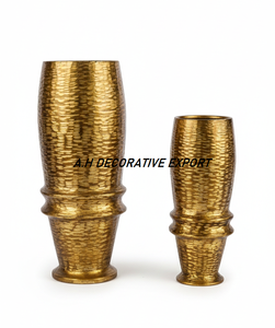 Jardinière en métal chromé vieilli, artisanale, écologique, durable, vases de luxe, accents d'intérieur, maison et jardin - Product Image 3