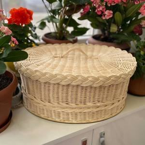 Caja de almacenamiento de ratán de gran tamaño, artículos esenciales para el hogar, cajas de fibra natural de gran calidad. - Product Image 6