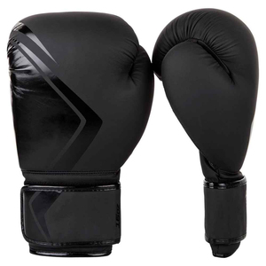 Gants de boxe en cuir noir avec fermeture à lacets pour les poignets, pour l'entraînement des adultes - Product Image 3