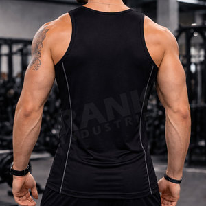 High Quality Men Gym Vest Quick Dry Breathable Sports Vest Bodybuilding Gym Wear Custom OEM Supplier - Product Image 3