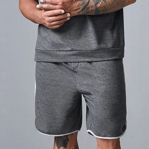 Conjunto Casual de Camiseta y Pantalones Cortos para Hombre, Estilo Simple y Único, Camiseta y Pantalones Cortos de Algodón con Contraste de Color, Camiseta Casual para Hombre con Cordón Ajustable - Product Image 4