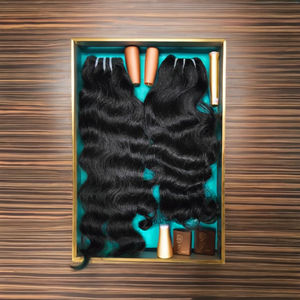 100% Extensions de cheveux humains bruts indiens non transformés Temple Tissage de cheveux bruts Qualité garantie-Accepter PayPal - Product Image 1
