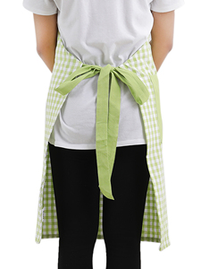 Tablier en coton tissé, style simple, avec 2 poches, lavable en machine, pour la cuisine et l'usage quotidien - Product Image 4