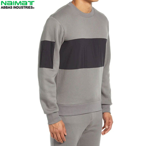 เสื้อสเวตเชิ้ตคอกลมแบบทูโทน คอนทราสต์ พาแนล สำหรับผู้ชาย หลายสี บล็อกสีต่างกัน ผ้าฟลีซ ชุดฝึกซ้อม เสื้อคลุม เสื้อผ้าชั้นนอก - Product Image 2