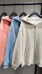 Sudadera con capucha extragrande para hombre, de algodón grueso, estilo urbano, con cremallera, fabricante de ropa con logotipo personalizado - Product Image 5