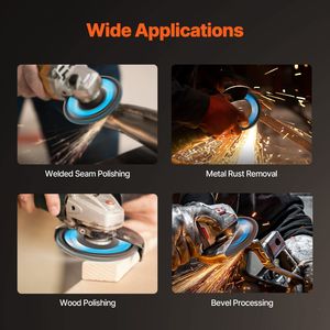 Dischi Abrasivi a Lamelle in Zirconia Tipo 29 per Smerigliatrice Angolare, 60 Grit, 4-1/2'' x 7/8'', per Levigatura e Smerigliatura - Product Image 3