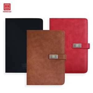 Carnet de réunion HONGHA en cuir imprimé, reliure cousue, 200 pages, impression numérique, édition cadeau premium, professionnel - Product Image 1