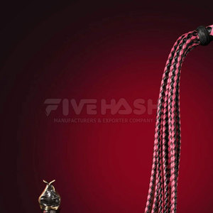 Leather <b>Flogger</b> Durable Leather Strips Flexible Build Simple Handle Design Leather <b>Flogger</b> Smooth Control Use - Product Image 3