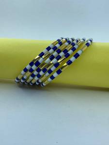 Wholesale Ethnic <b>Resin</b> Brass Imitation Pearl Channel Set Bangles Women's Fashion Jewelry Custom Handmade Party Bulk Order - Product Image 6