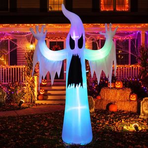 Fantasma Gonfiabile di Halloween Alto 2,35 Metri con Luci LED RGB per Decorazioni da Giardino - Product Image 2