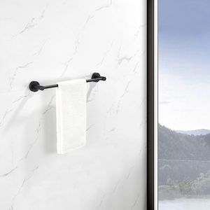 Porte-serviettes extensible moderne en aluminium bronze mat noir de 16 à 27 pouces pour salle de bain/cuisine - Product Image 4