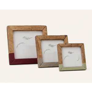 Handmade Two-Tone Wooden Photo <b>Frame</b> Set Farmhouse Color Block Picture <b>Frame</b> <b>Square</b> Wood <b>Frame</b> For Tabletop Desktop Display - Product Image 1