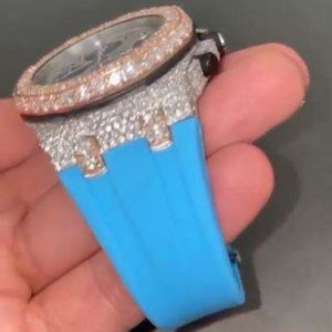 นาฬิกาเพชรผู้ชาย Splendid Gift Jewelry ขนาด 28 มม. ประดับโมอิสซาไนต์ เงินแท้ กลไก ETA ระบบอนาล็อก ควอตซ์ คริสตัลแซฟไฟร์ กันน้ำได้ 10 เมตร - Product Image 3