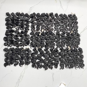 Alta calidad 100% crudo sin procesar cuerpo ondulado trama extensiones de cabello humano cutícula alineada grado 12A tejido virgen negro - Product Image 2