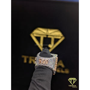 Anillo de Alfabeto Personalizado con Diamantes Moissanite y Plata de Ley 925, Joyería de Lujo Personalizada por Trisha Jewels - Product Image 6