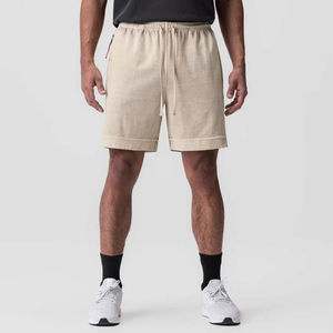 Nouveaux shorts de sport tendance avec logo personnalisé, taille haute, délavés à l'acide, respirants pour hommes, avec poches latérales - Product Image 6