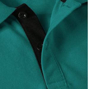 Camisa de Piqué Sólida para Hombre, Manga Corta, Casual, para Golf y Tenis, con Bolsillo en el Pecho, Cuello en Contraste, Transpirable, para Verano - Product Image 5