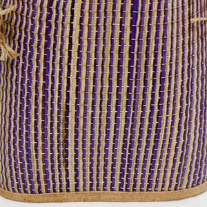 Panier en jacinthe d'eau tissé à la main de haute qualité avec poignées en corde, rangement décoratif pour rangement à la maison et boîte-cadeau - Product Image 3