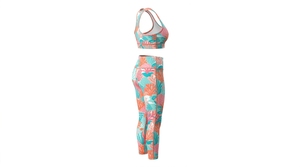 New Arrival Women's Yoga Sets Mid Waist Plaid <b>Pattern</b> Breathable Lightweight 2-Piece <b>Leggings</b> Bra High Quality Seamless Trending - Product Image 2