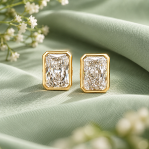 ต่างหูเพชรทรงเรเดียนท์คัทที่เพาะเลี้ยงในห้องปฏิบัติการ |   ทองคำ 14K แบบโซลิแทร์ |   เครื่องประดับชั้นดี 2.00 กะรัต VS1 สี D สำหรับผู้หญิง ของขวัญแต่งงาน OEM - Product Image 2