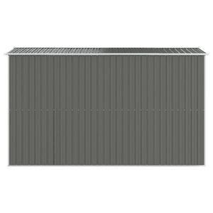 Light Gray 75.6"x140.6"x87.8" Galvanized Steel <b>Garden</b> <b>Shed</b> <b>Storage</b> Solution - Product Image 5