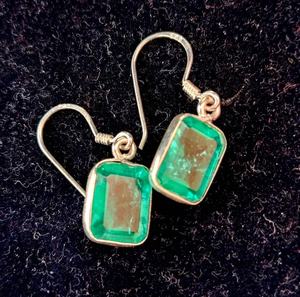 Paraiba Tourmaline Earrings Neon Blue Octagon Shape Luxury Sterling Silver Gold Plated Elegant Anniversary <b>Gift</b> for Women - Product Image 4