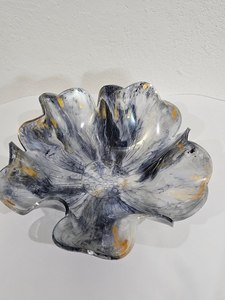 Bol à fruits décoratif en résine époxy fait main, finition brillante, décoration moderne pour la maison, pièce maîtresse élégante, article cadeau personnalisé pour fête - Product Image 5