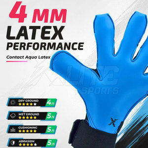 Gants d'entraînement de gardien de but de football en cuir respirant avec paume en latex et sangle de poignet pour le gardiennage - Fournisseur de choix - Product Image 2