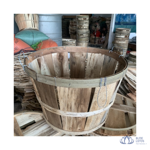 สินค้าขายดี |   ถังไม้ใส่ปู รักษ์โลก สำหรับจับอาหารทะเล เก็บผลไม้ สำหรับตลาด ร้านอาหาร จากฟาร์มบลูโลตัส - Product Image 1