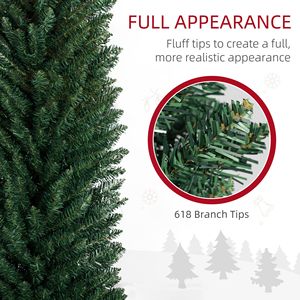 Albero di Natale Artificiale di Lusso Non Illuminato 2,4 m (8ft) con 618 Punte Realistiche, Base Verde in Plastica, per Decorazioni, Luce a Temperatura Calda, 180 cm - Product Image 6
