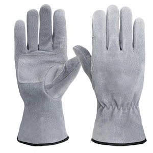 Gants de soudage en cuir de vachette renforcé haute performance, doublure polaire résistante, durables pour la protection des mains - Product Image 1