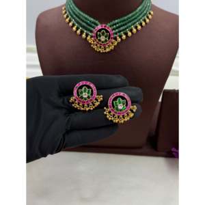 Fine Jewelry Set Poonam Pachi Kundan Choker-Indian Ethnic Artificial Jewellery - Product Image 5