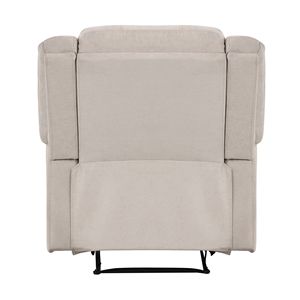 Poltrona Reclinabile Moderna con Struttura in Legno Massello, Tessuto Texturizzato e Braccioli Imbottiti, Arredamento per Soggiorno - Product Image 6