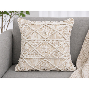 Housse de coussin en macramé 100% coton, taie d'oreiller en coton faite à la main, housse décorative nouée pour canapé, chaise, maison, hôtel - Product Image 3