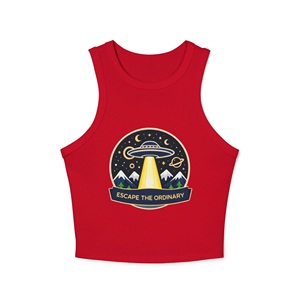Camiseta sin mangas de poliéster acanalado para mujer, personalizada por el fabricante, estilo racerback, suave, elástica, informal, para entrenamiento y fitness - Product Image 5