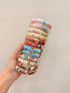 Floral Metal Bangle Bracelet <b>Set</b> with Multi <b>coloured</b> Enamel Finish Fashion Ethnic Stacking Bangles for Women - Product Image 4