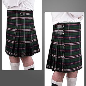 Kilt écossais pour homme, motif Tartan Héritage d'Irlande, disponible en un modèle lourd de 8 yards en poly-viscose avec sangles en cuir réglables - Product Image 2