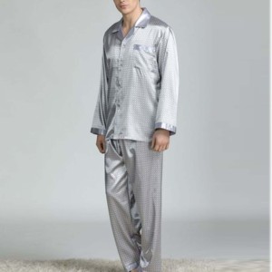 Conjunto de Pijama y Bata de Baño para Hombre, Transpirable, de Poliéster/Spandex, Tallas Grandes, para Todas las Temporadas, Secado Rápido, Marca BS - Product Image 3