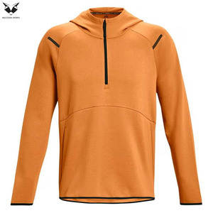 Ensemble de survêtement pour homme, sweat à capuche à col mi-zippé et manches longues, avec short de sport, disponible en différentes couleurs. - Product Image 5