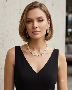 Conjunto de collar delicado con diseño de hojas y pendientes a juego, ideal para recepciones. Venta al por mayor de conjuntos de joyería para fiestas. Fabricante de conjuntos de joyería. - Product Image 2
