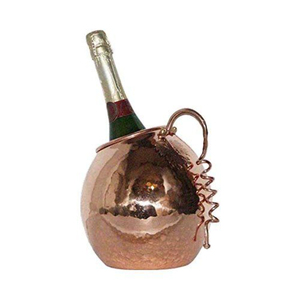 Popular Copper Ice Bucket Round Metal Elegant Party Beverage Cooler Durable Wine Chiller <b>Bar</b> Ware Wine Cooler - Product Image 2