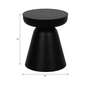 Table d'appoint sculpturale audacieuse avec plateau rond large, base conique solide et design contemporain pour bars - Product Image 5