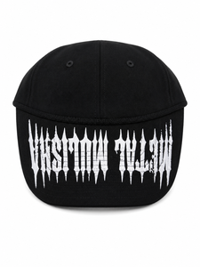 Casquette snapback noire à 6 panneaux avec logo brodé crâne blanc sur le pan droit, style streetwear unisexe, chapeau décontracté - Product Image 5