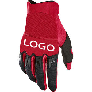 Gants de motocross à doigts entiers orange et noir en polyester, nylon et polyuréthane, antidérapants, avec fermeture auto-agrippante, unisexe, pour l'extérieur - Product Image 4